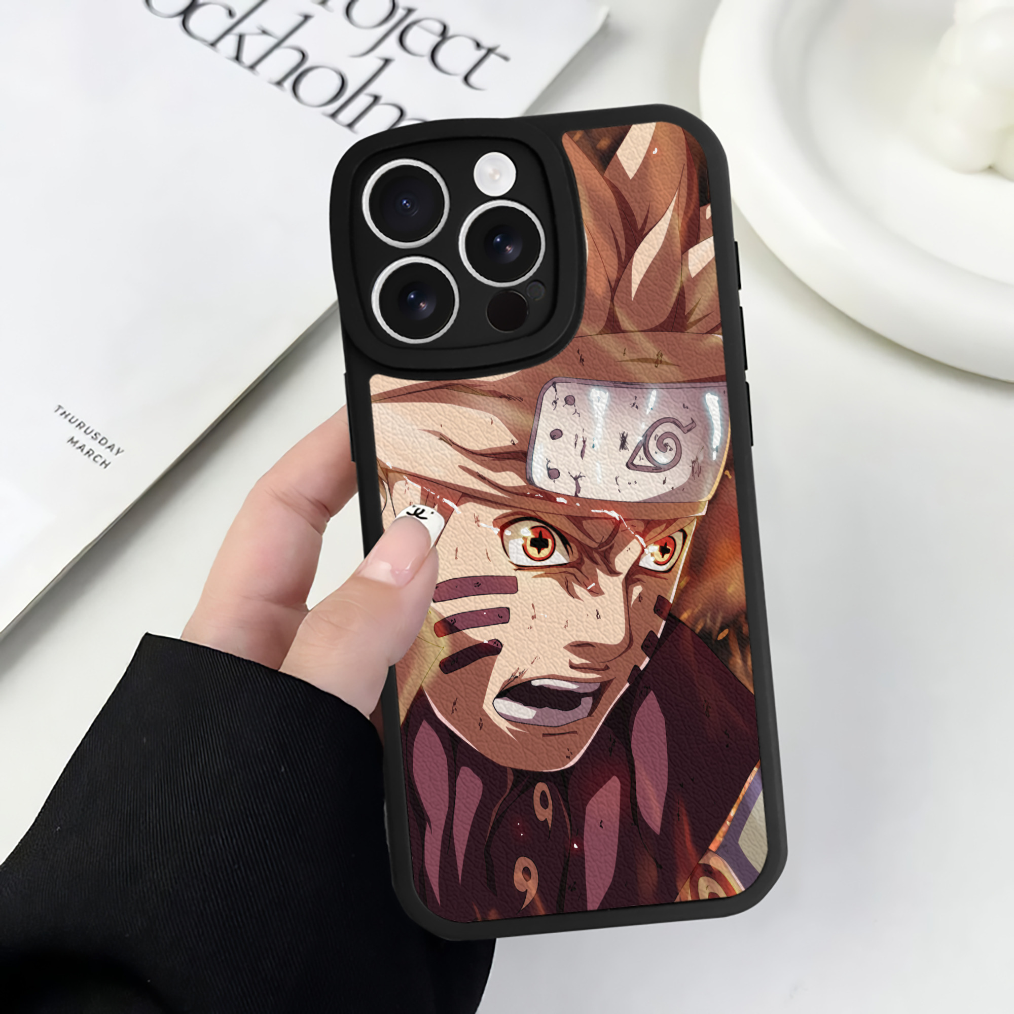 （画像用） NARUTO -ナルト- NARUTO -ナルト- 疾風伝 【iPhone 16シリーズ対応】シリコンスマホケース（レザー調） 材質：シリコン
